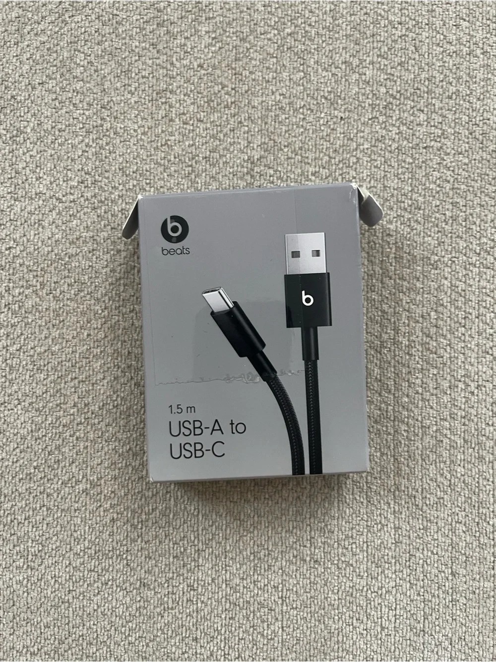 Beats by Dre Black USB-A to USB-C Braided Cable (1.5m)